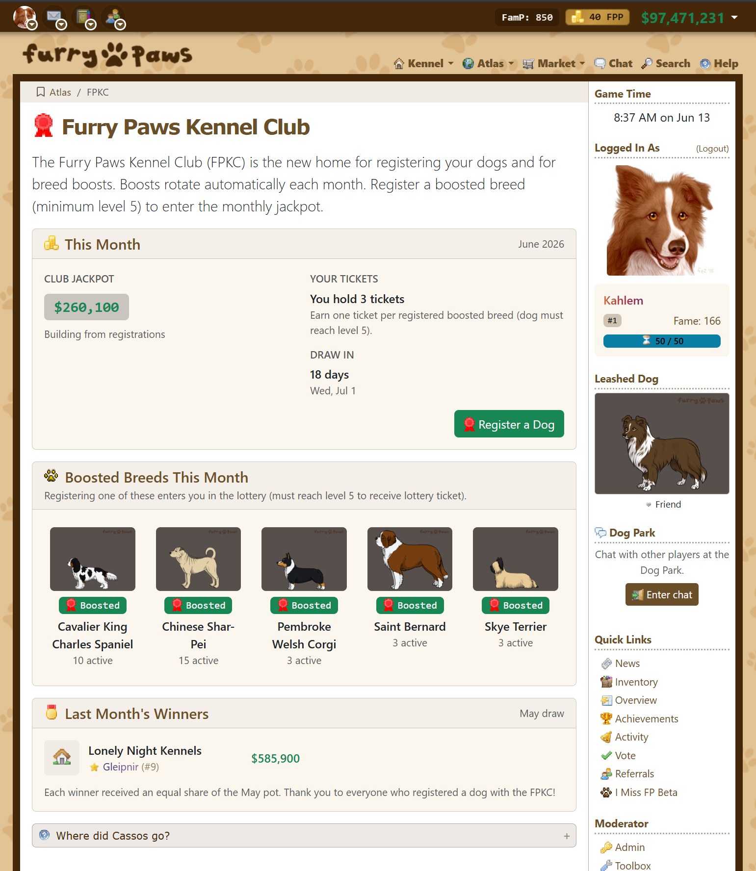 Furry Paws Kennel Club preview, showing off the breed boost jackpot